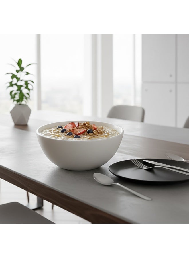 Luminarc White Ceramic Bowl  – 9.5cm Small Serving Bowls, Durable Microwave & Dishwasher Safe Soup Dessert Snack Bowls - Image 5